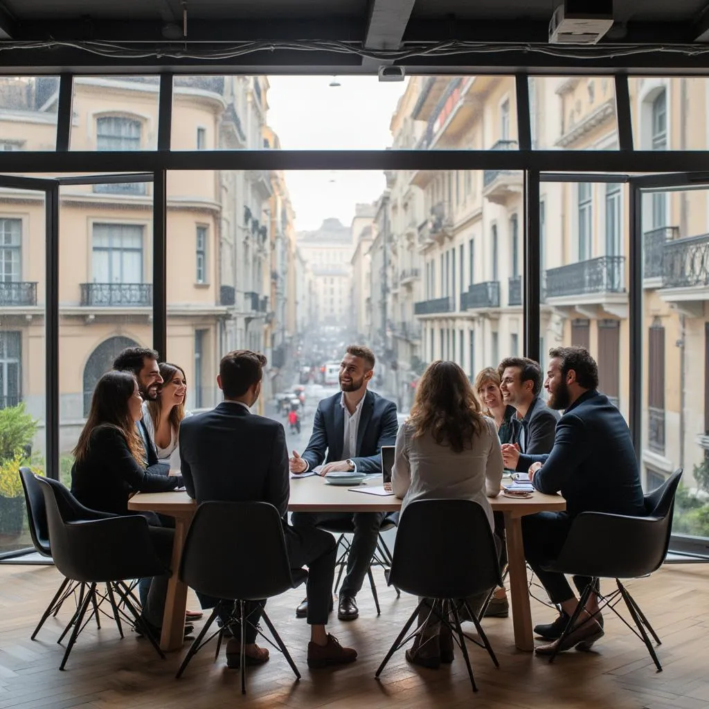 Fundadores de InterLiderazgo en la primera oficina en Madrid